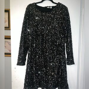 Black Sequin Dress